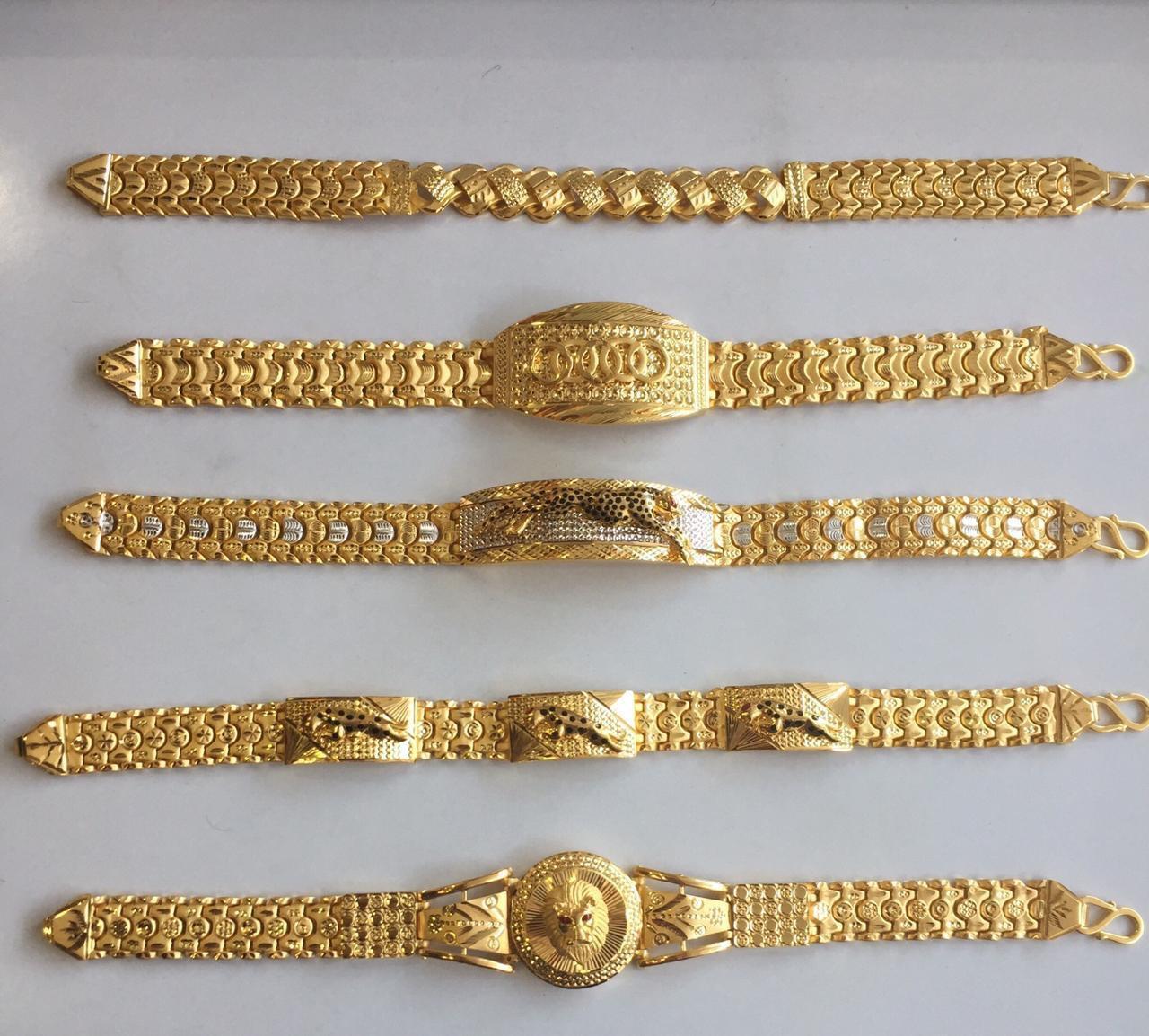 Assorted gold bracelets