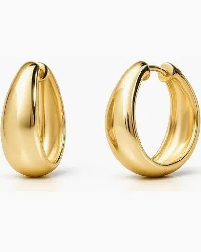 Chunky gold hoop earrings