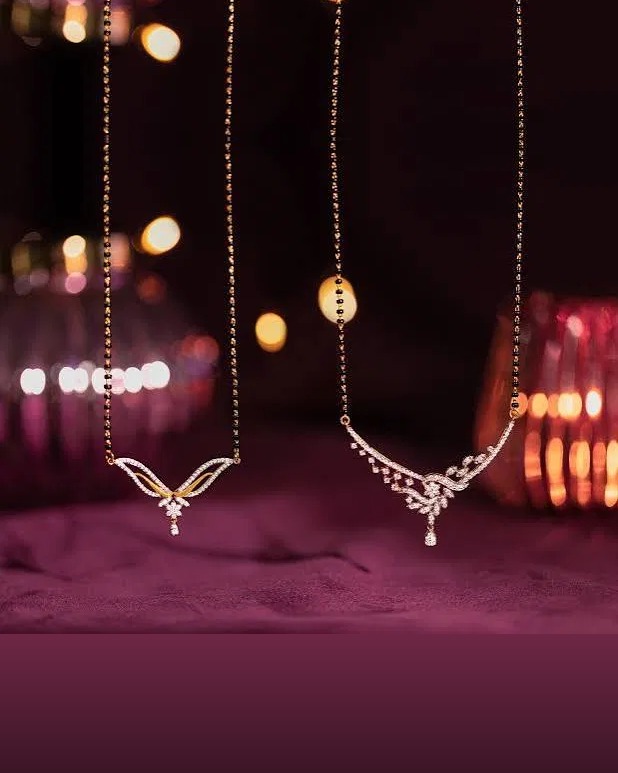 Diamond mangalsutra pair