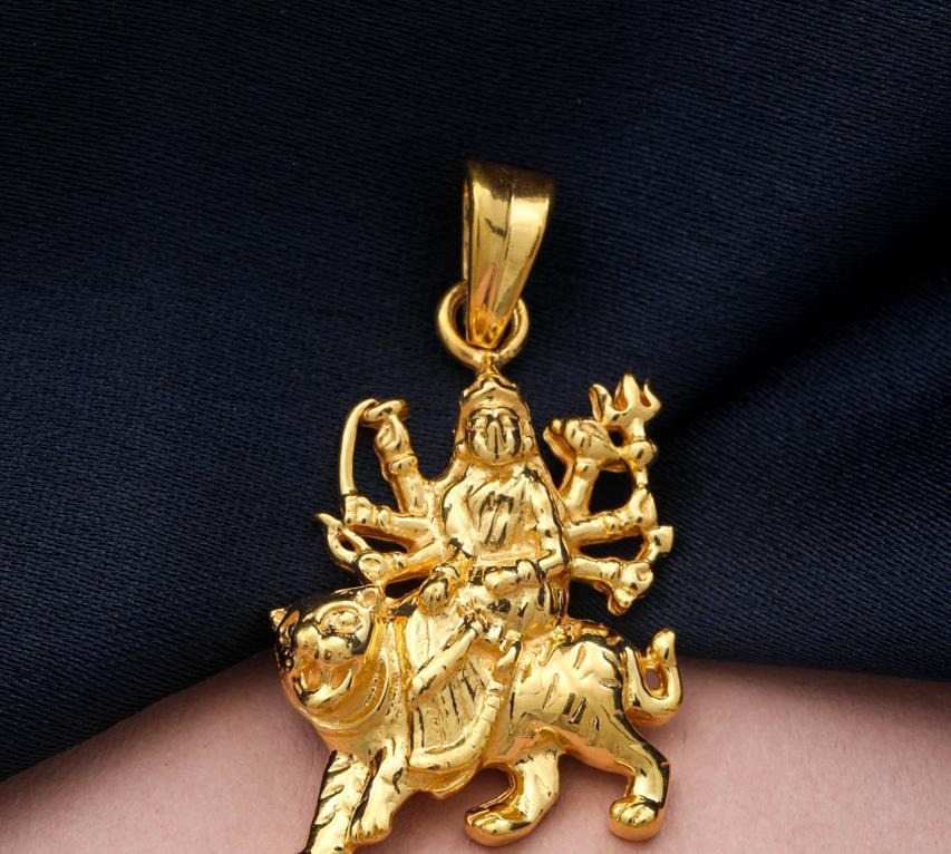 Durga gold pendant